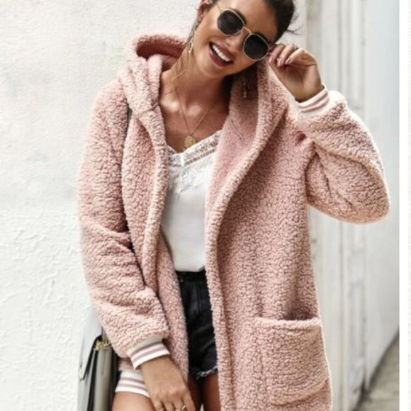 BLUSH PINK TEDDY COAT